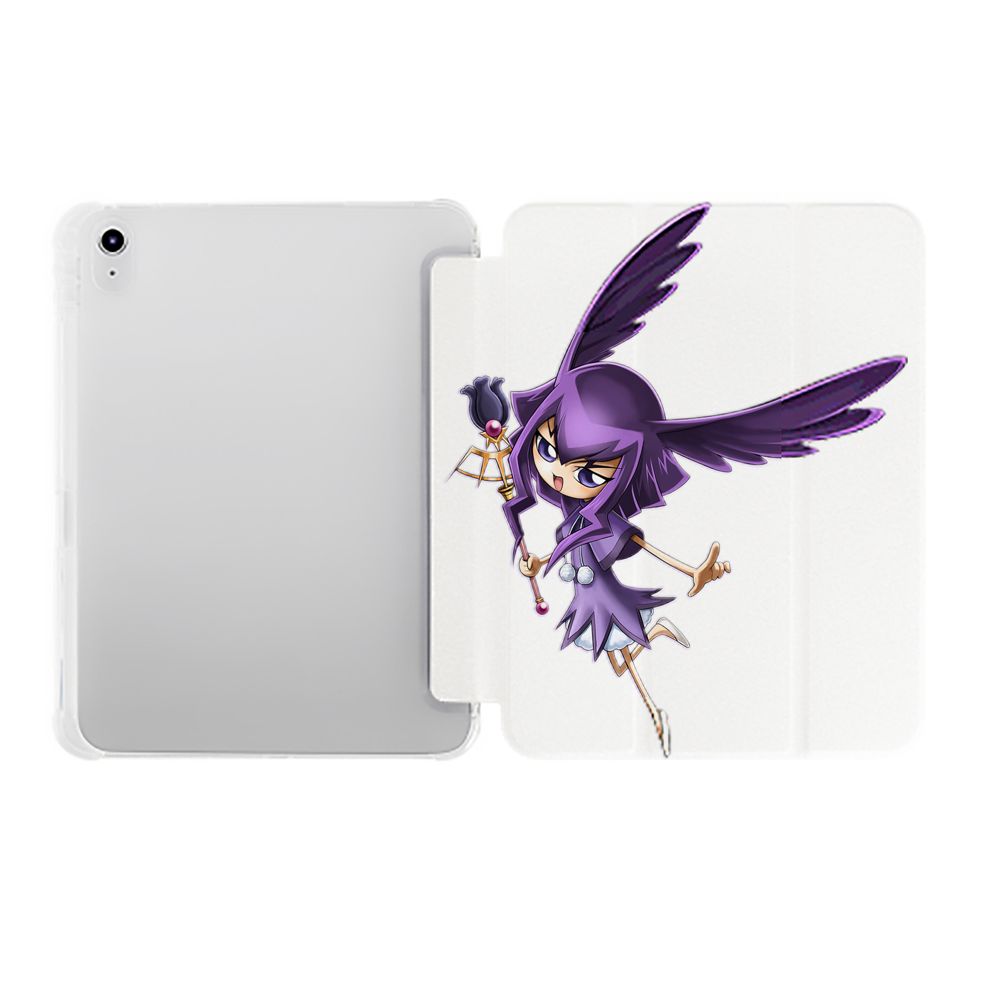 （画像用） 遊☆戯☆王 Yu-Gi-Oh! IPad ケース ペン収納付き 三つ折りスタンド PUレザー×シリコン 対応機種9.5/10.5/10.9インチ